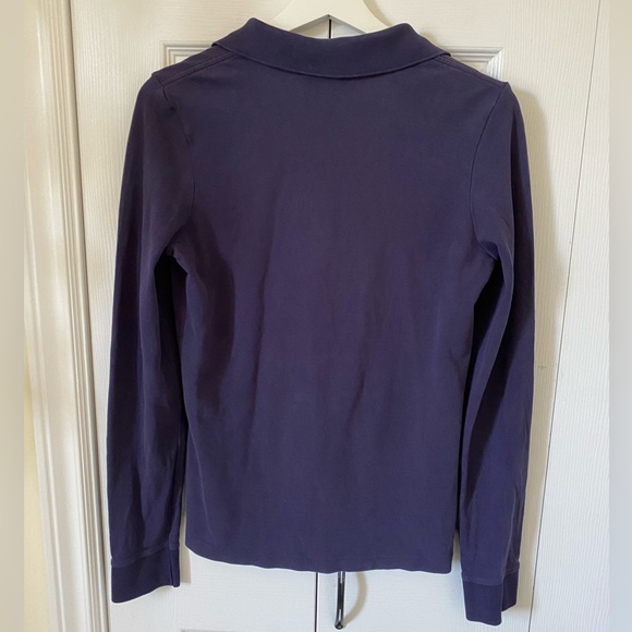 Lilly Pulitzer Sweetie Polo Long Sleeve Navy with grosgrain ribbon size Medium - Picture 2 of 14